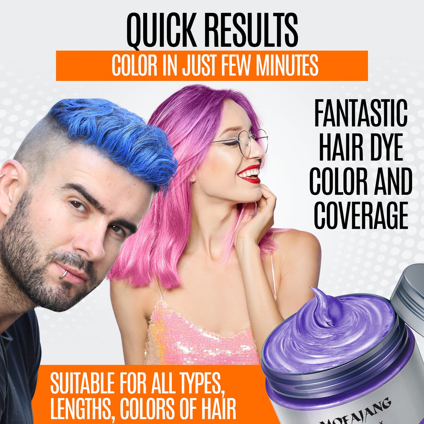 Mofajang Temporary Hair Color Hair Wax - (Mix & Match)