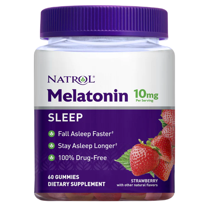 Natrol Melatonin 10mg Gummy-60 Strawberry / Gummy - 12 Pack