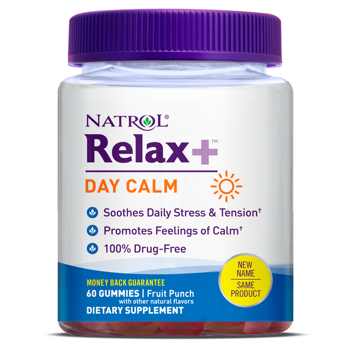 Natrol Relax+ Day Calm Gummy-60 Fruit Punch / Gummy - 12 Pack