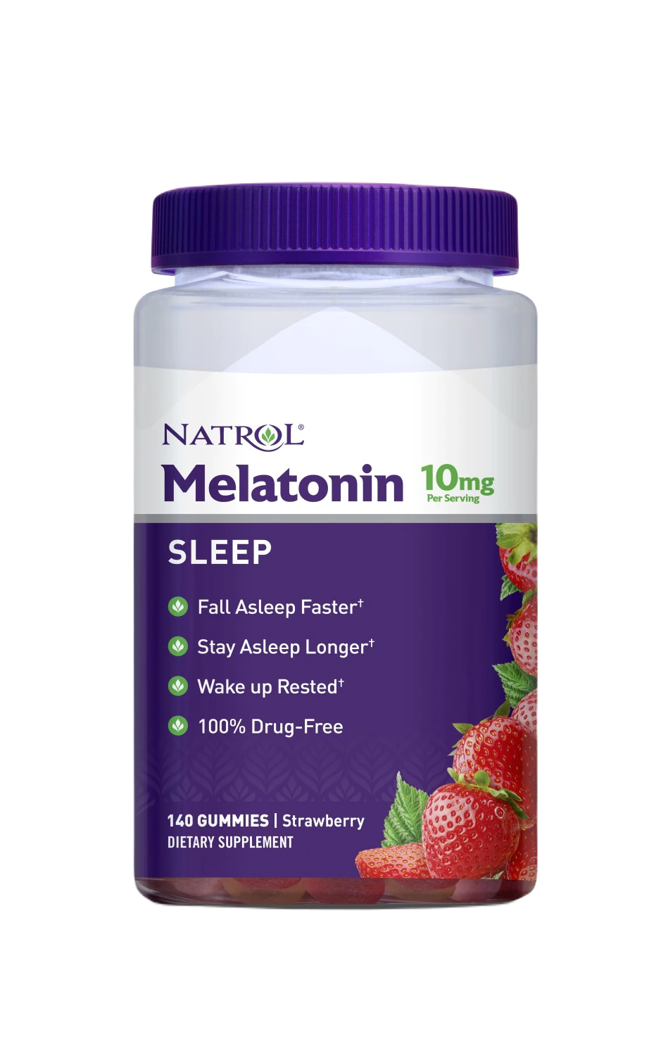 Natrol Melatonin 10mg Gummy-140 Strawberry / Gummy - 12 Pack