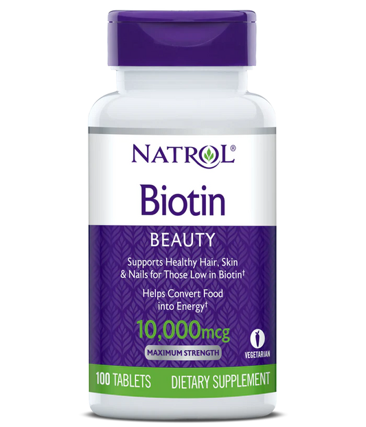 Natrol Biotin 10,000mcg Tab-100 Tablet - International