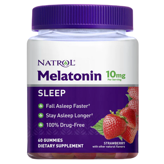 Natrol Melatonin 10mg Gummy-60  Strawberry / Gummy - 12 Pack