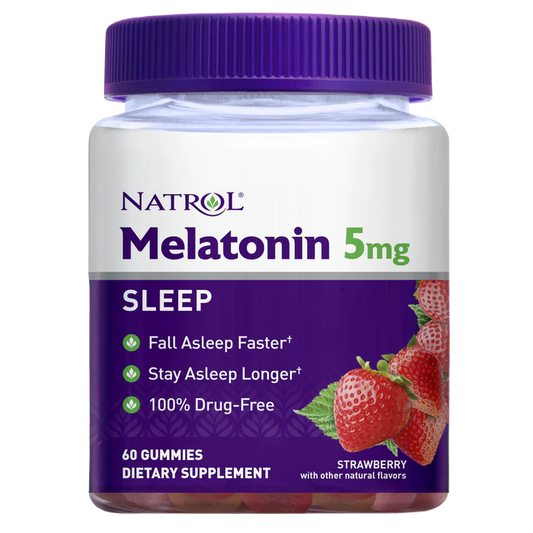 Natrol Melatonin 5mg Gummy-60 Strawberry / Gummy - 12 Pack